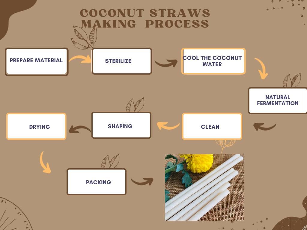 PRODUCTION PROCESS OF COCONUT STRAWS